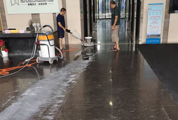 湖北省科技創(chuàng)業(yè)大廈石材修復(fù)